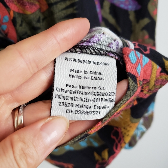 PEPALOVES Jungle Floral Mini Dress Small - Picture 11 of 12